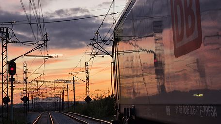 Sunset with a swap body 